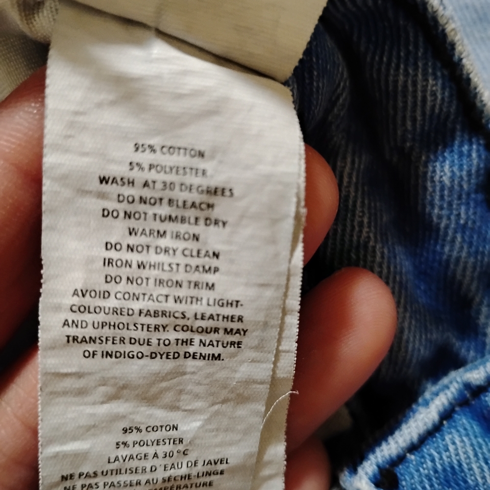 Boohoo Blu Colorblock Jeans Size 6 View 6